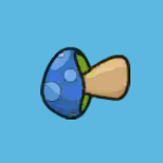 blue mushroom log