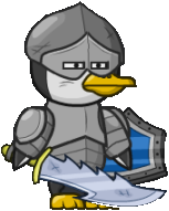 penguin knight helmet