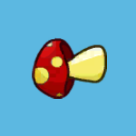 red mushroom log